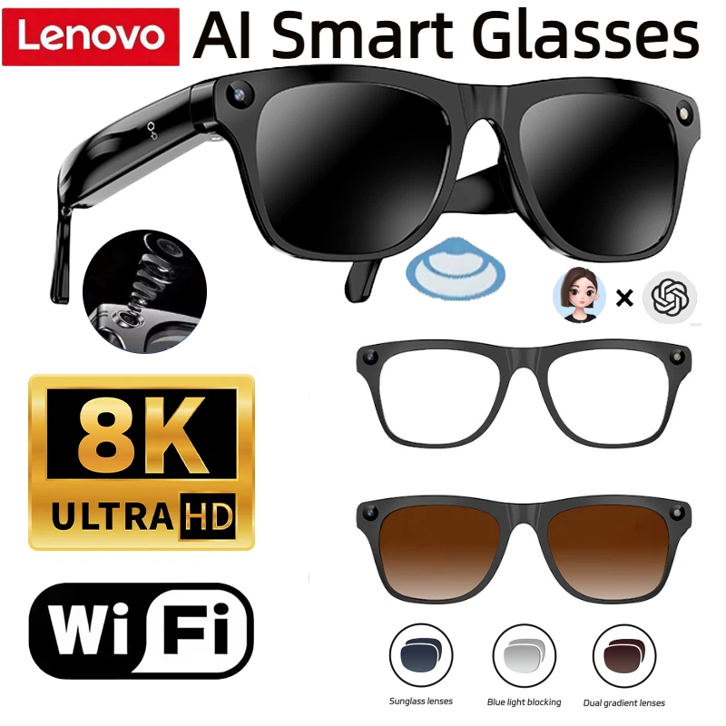 Smart Glasses Lens - Okulary inteligentne Lenovo 32G Pamięć 800W