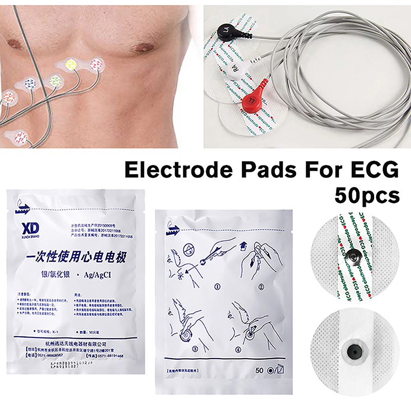 Ecg Patch Monitor - 50 sztuk/worek Elektrody EKG Jednorazowe Akcesoria