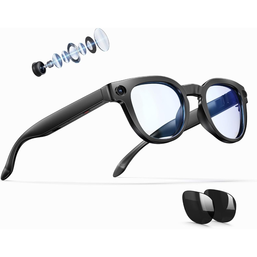 Smart Glasses Lens - Inteligentne okulary z kamerą 8MP, wideo