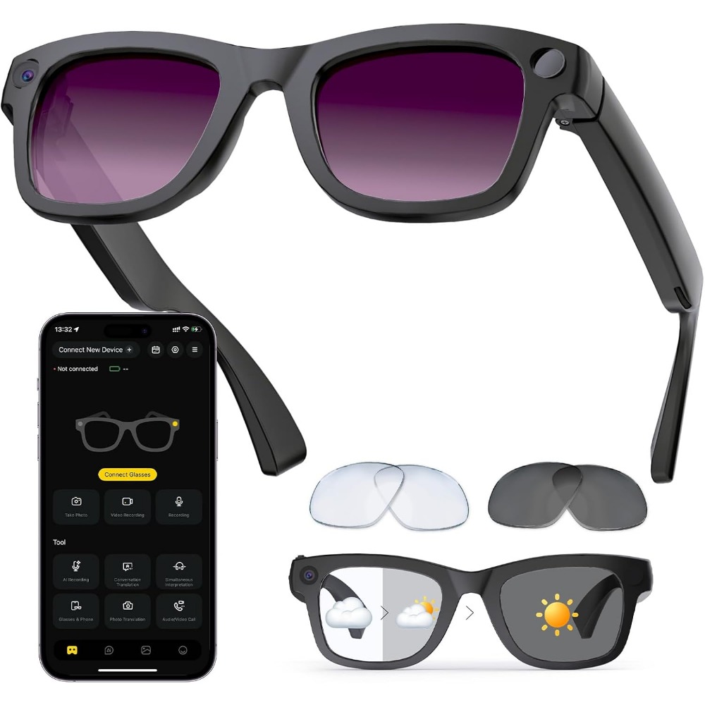 Smart Glasses Lens - Okulary inteligentne z funkcją tłumaczenia AI,