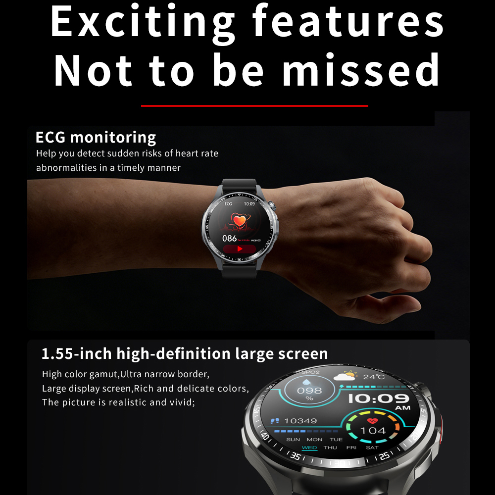 Męski Smartwatch z Ekranem Ult – Fall Detection Watch recenzja i cena