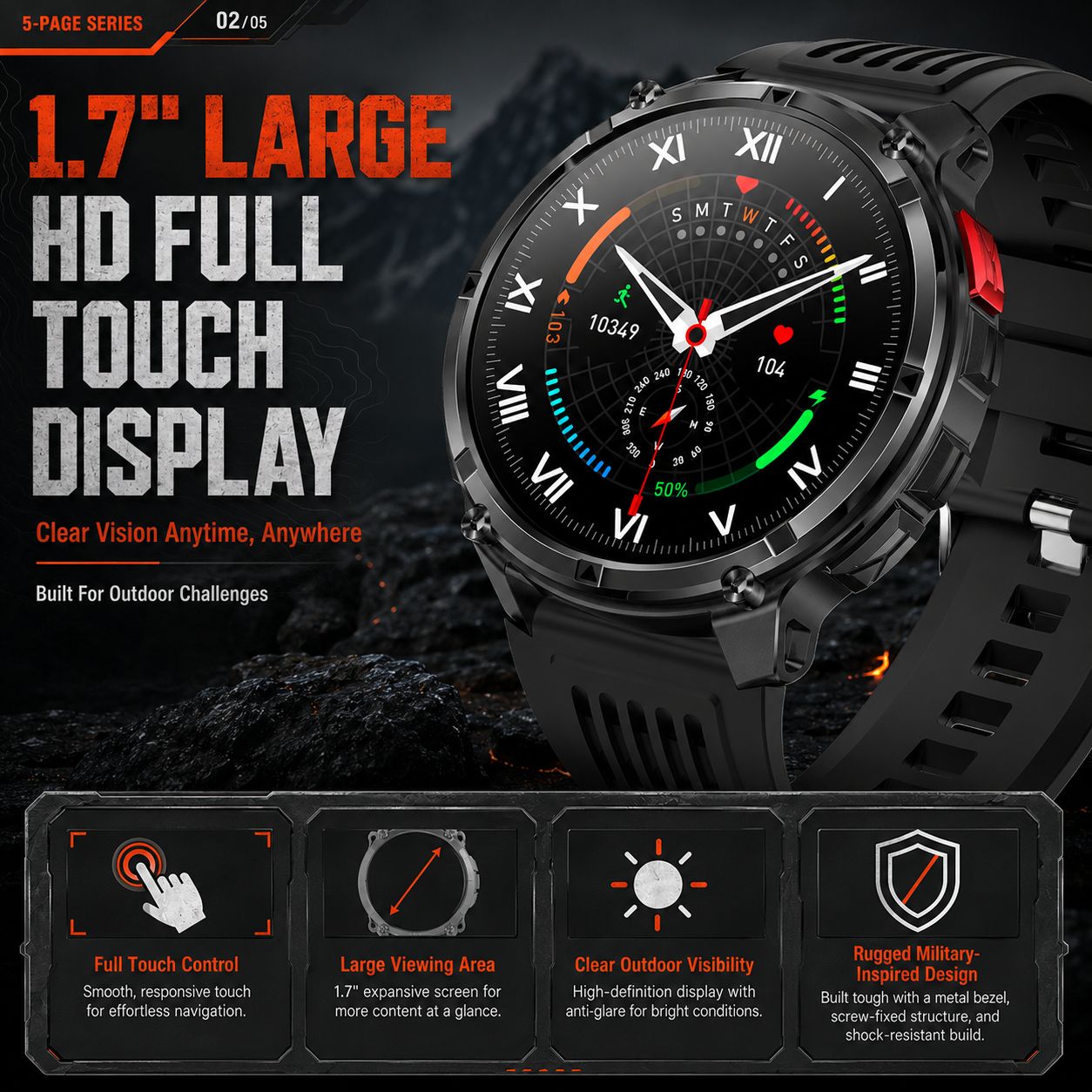 Smartwatch IP68 Wodoodporny Bu – Breath Rate Monitor recenzja i cena