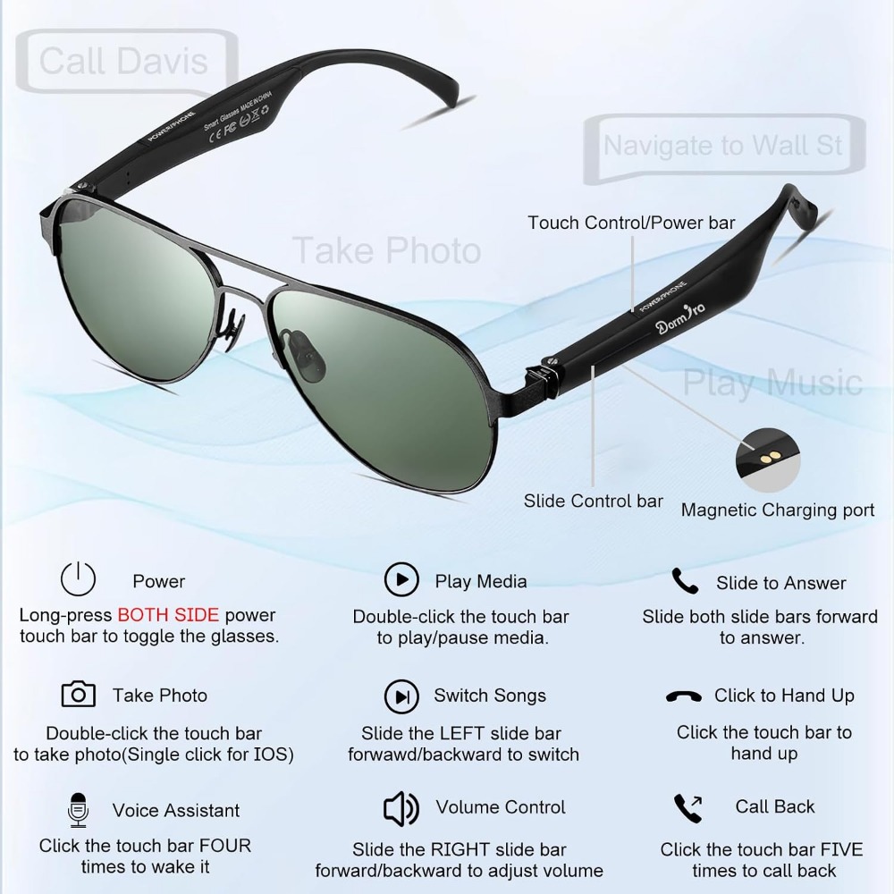 Inteligentne okulary męskie z  – Smart Glasses Lens recenzja i cena