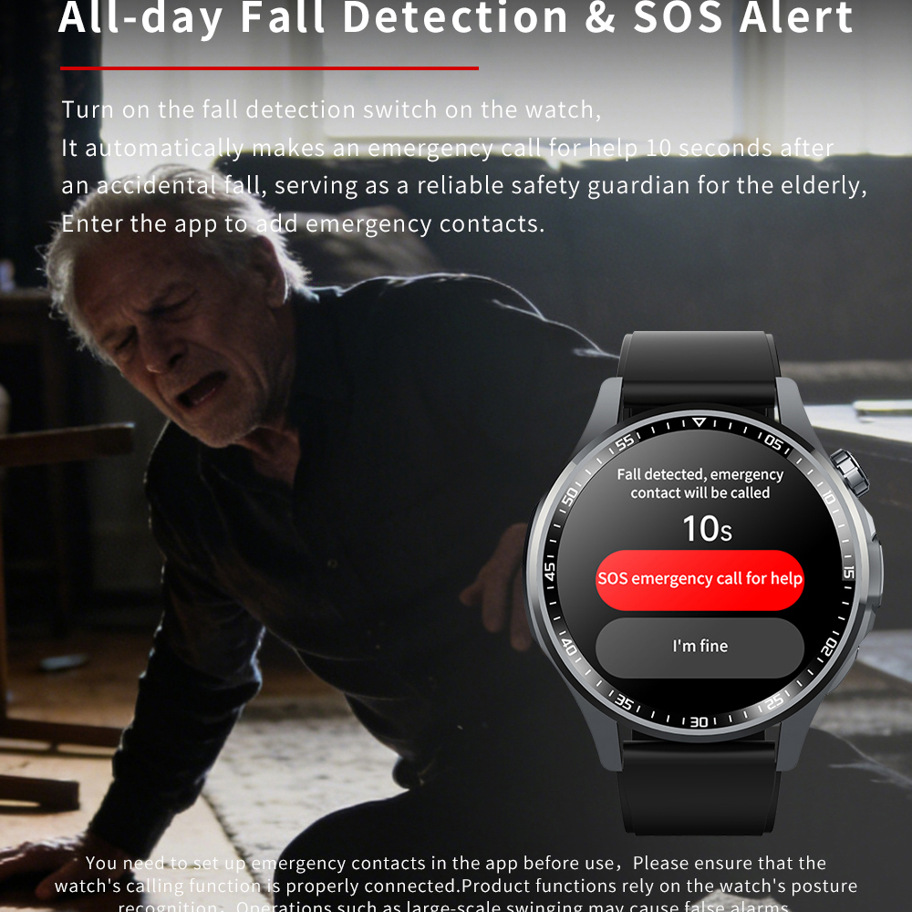 Smartwatch SOS z funkcją monit – Fall Detection Watch recenzja i cena