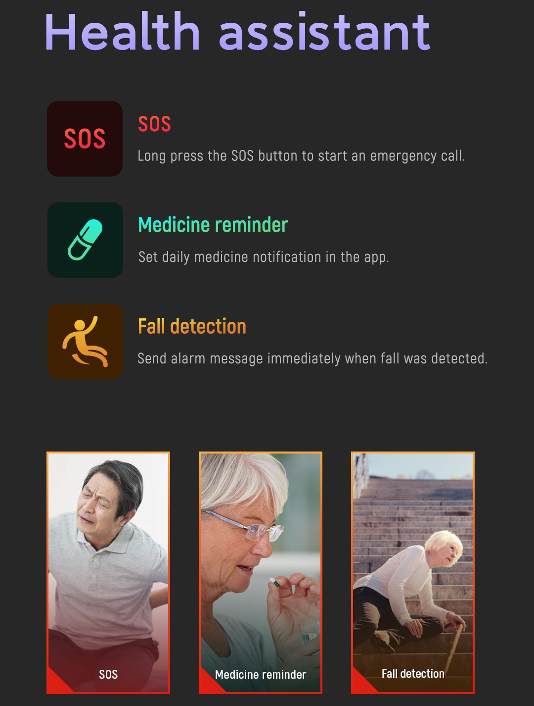 Inteligentny zegarek z funkcją – Fall Detection Watch recenzja i cena